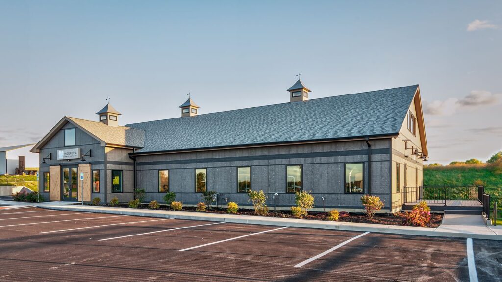 Healthcare architecture firm design emphasizing modern dental architecture and exterior detailing in Indiana.