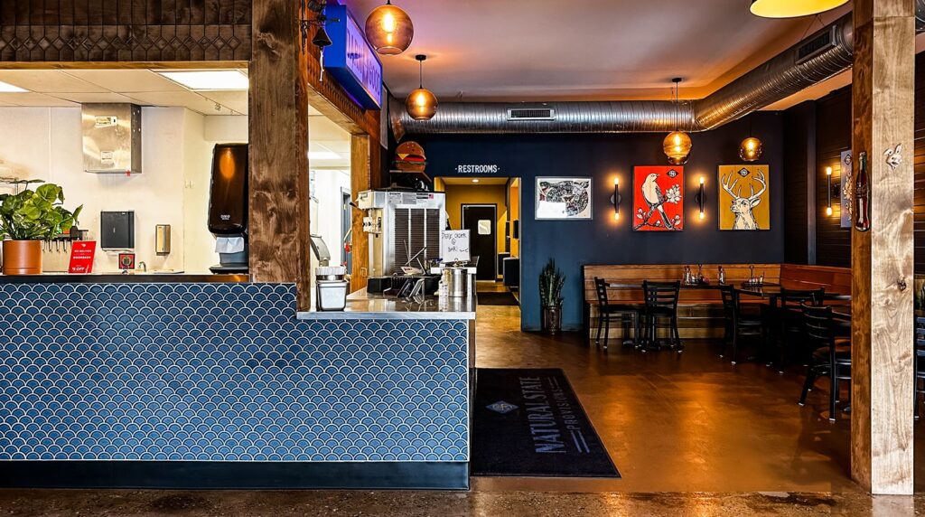 Hospitality architecture and outdoor dining design by interior designer Indianapolis.